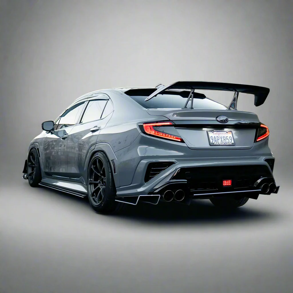 DMAKER STI-Spec Swan Neck GT-Wing Spoiler For 2022+ Subaru WRX VB [Paint Matched] - Image 5