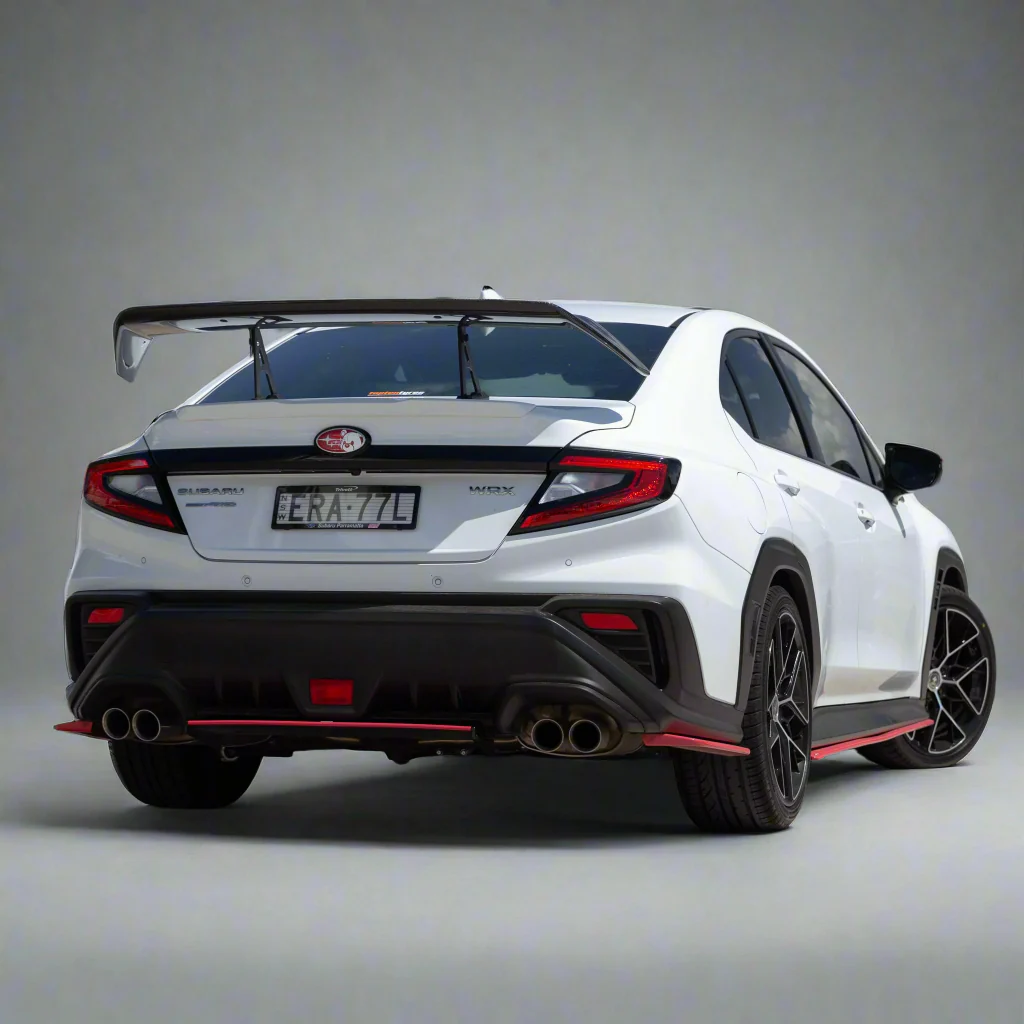 DMAKER STI-Spec Swan Neck GT-Wing Spoiler For 2022+ Subaru WRX VB [Carbon Fibre] - Image 4