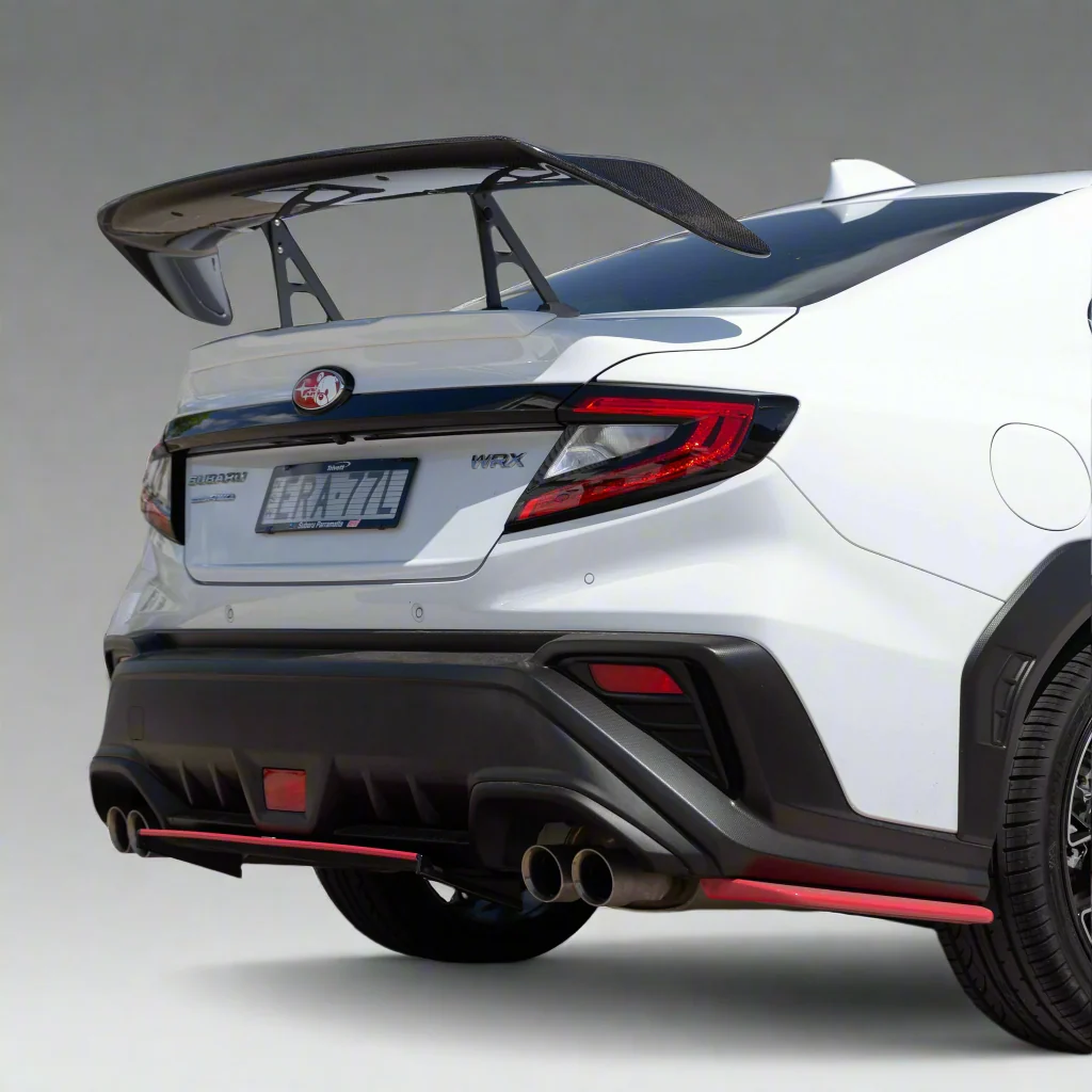 DMAKER STI-Spec Swan Neck GT-Wing Spoiler For 2022+ Subaru WRX VB [Carbon Fibre] - Image 6