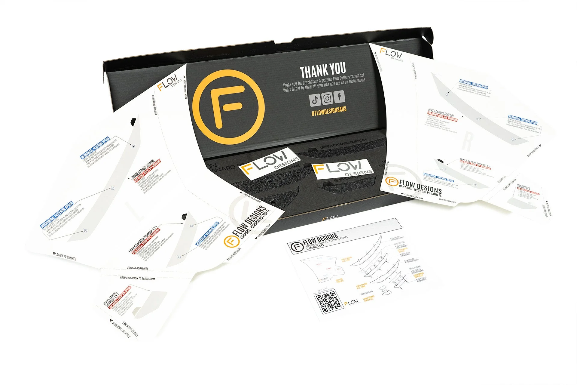 Flow Designs i30N PD FL Front Bumper Canards - Image 3