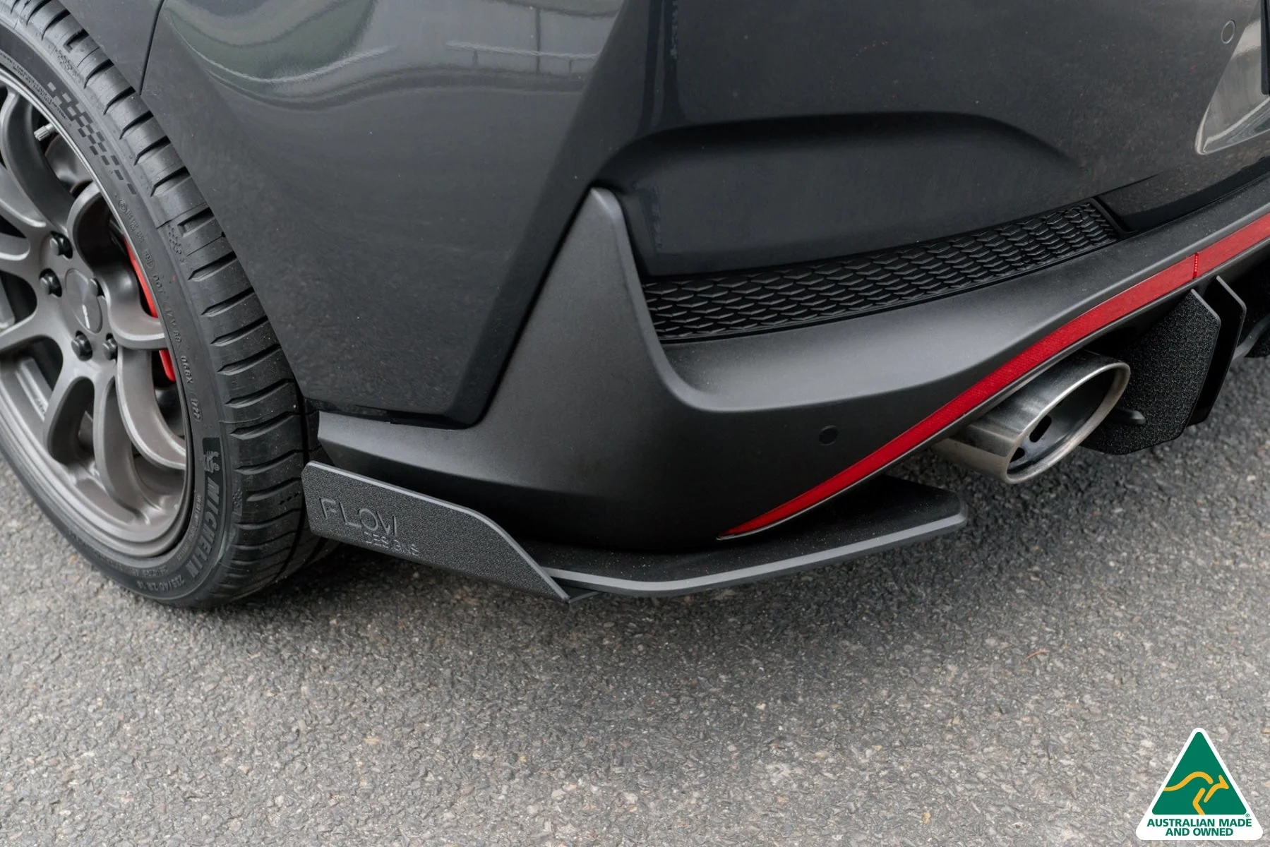 Flow Designs i30N Fastback PD FL (2022+) Rear Spats [GLOSS BLACK] - Pair - Image 4