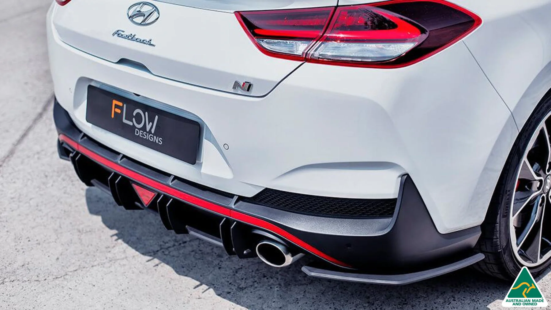 Flow Designs i30N Fastback PD Flow-Lock Rear Diffuser [GLOSS BLACK] - Image 11