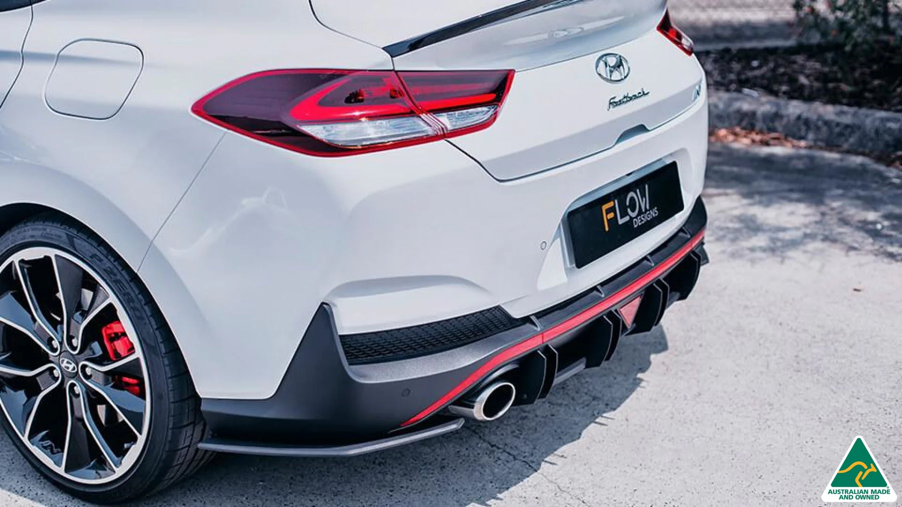 Flow Designs i30N Fastback PD Flow-Lock Rear Diffuser [GLOSS BLACK] - Image 12