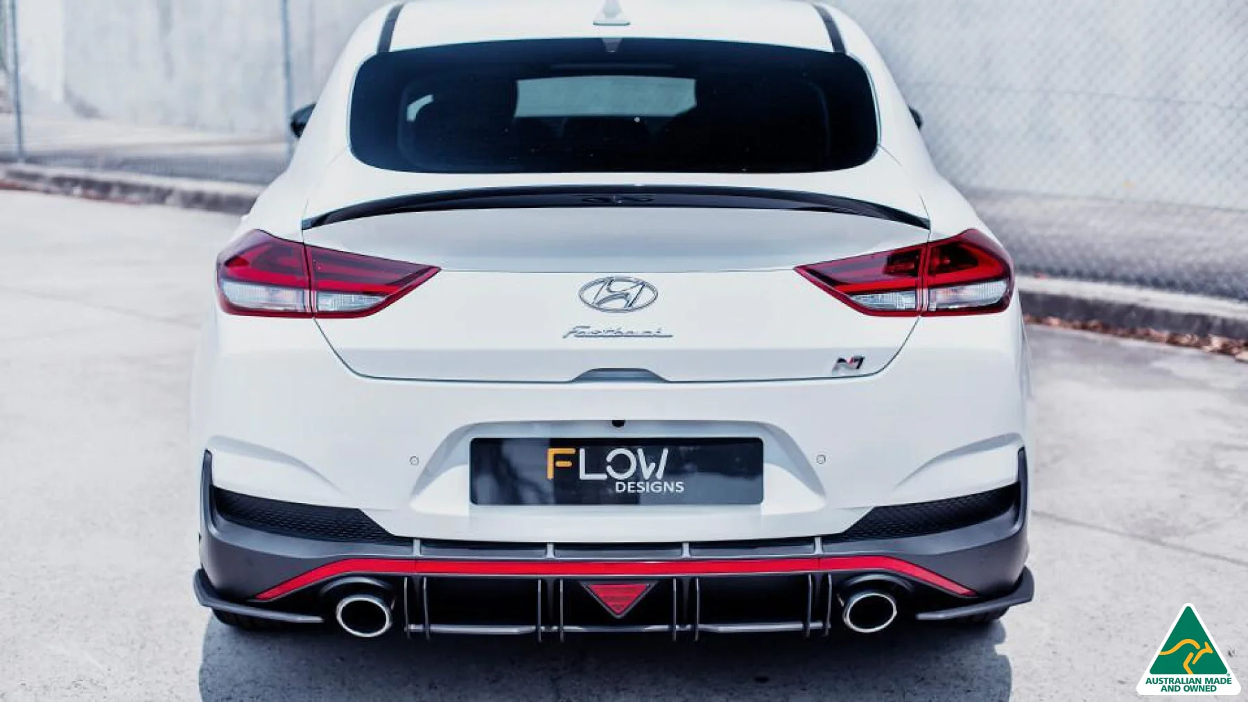 Flow Designs i30N Fastback PD Flow-Lock Rear Diffuser [GLOSS BLACK] - Image 8