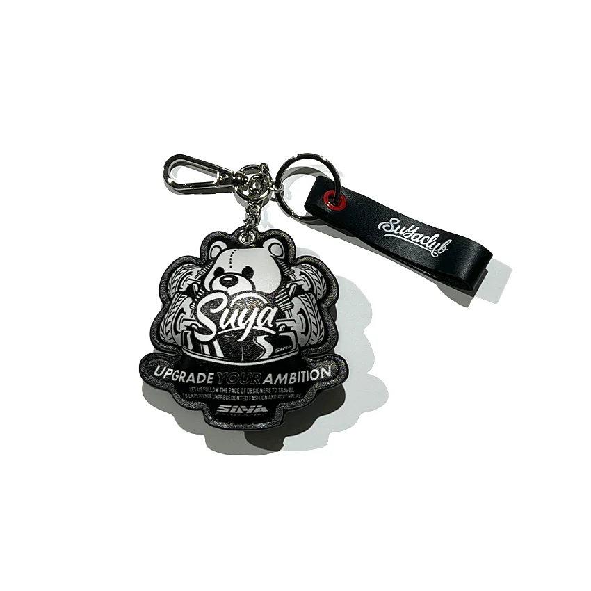 SUYA Merchandise - "Power Bear" Leather Strap with Pillow Keychain - Image 3